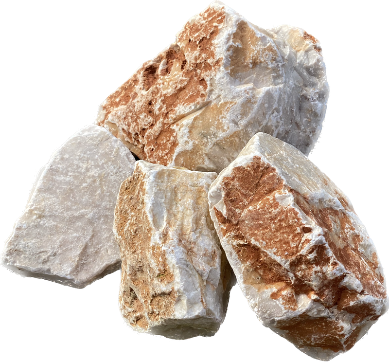 Pierre 80/150 Blanc Oriental - Gabion concassé ocre - Densité 1.5 ton/m³