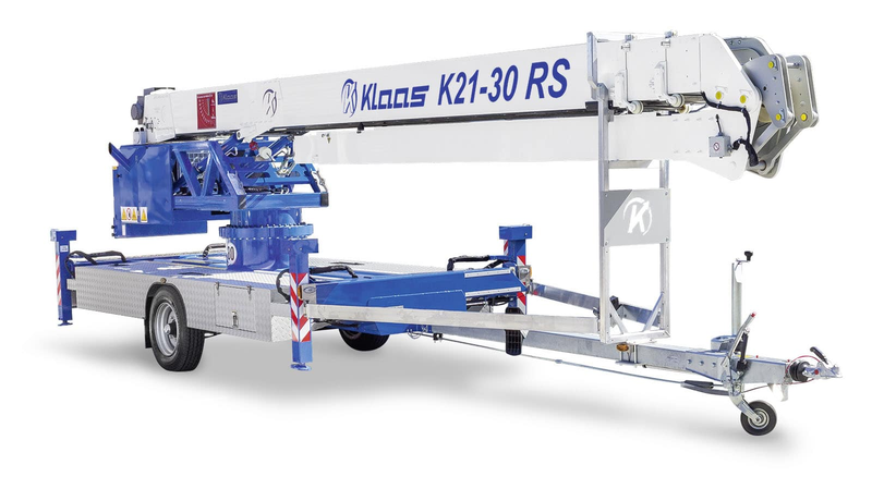 Grue aluminium K21-30 RS - 30m - Grue sur remorque - 1500 kg - 21m portée - 3,5t - radiocommandée