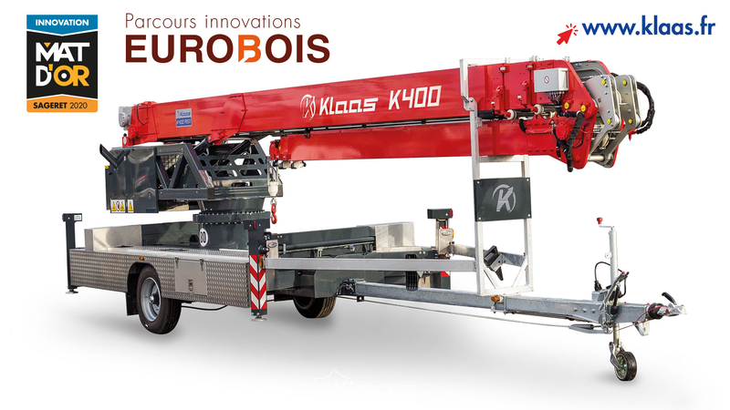 Grue aluminium K400 sur remorque - 34 m de hauteur max, 1600 kg de capacité