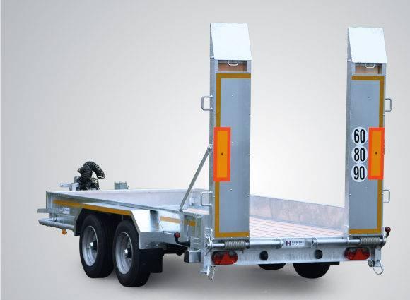 Remorque porte engin TPR à freinage pneumatique pour mini-pelles et tractopelles