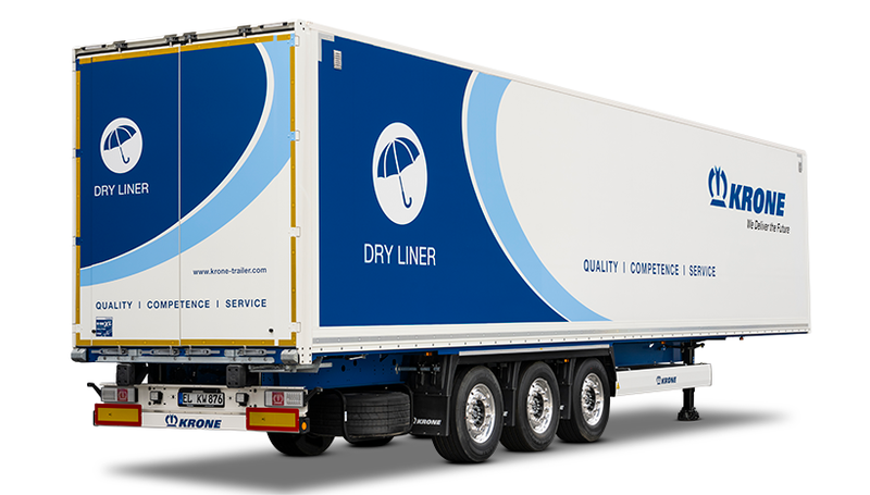 Dry Liner KRONE - Semi-remorque fourgon fret sec SDK 27 eLB41-STG - Charge utile 31110 kg