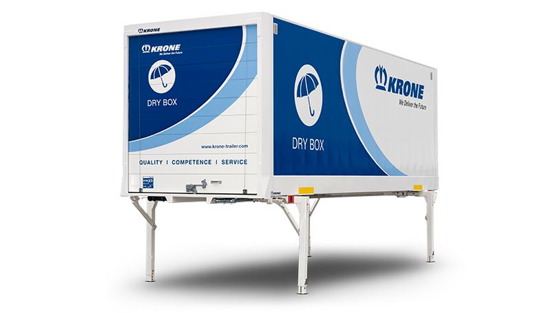 Dry Box WK 7,3 STG - caisse intermodale Krone - 7,3 m de long, 2,47 m de large, 2,525 m de haut