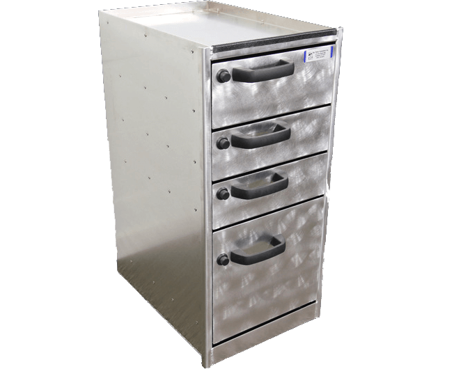 Armoire à 4 tiroirs - Aménagement de véhicules - Réf. 751-0002-014
