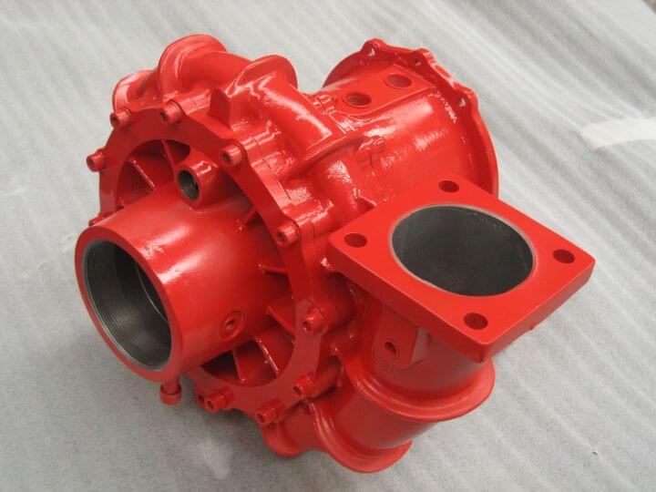 Pompe incendie Type V60/15 - version véhicules, débit 1000 l/mn, pression 10-15 bar, dimensions 370x410x480 mm