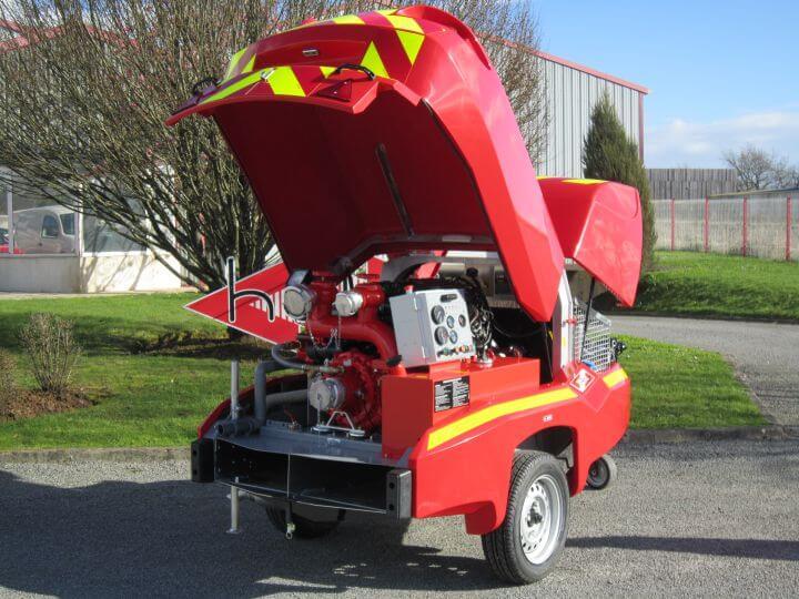 Motopompe remorquable MPR 1000/15 Diesel - Pompe HAKA GB 60/15 AE - Moteur PEUGEOT DV6 TD
