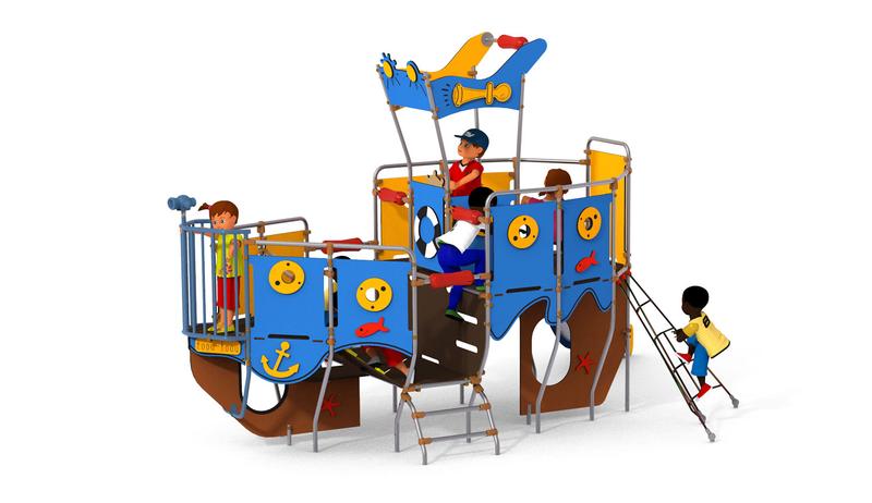 Le Bateau - Jeu thématique Magic'color - Univers Villes & Villages, thème Aquatic, 2+ - 4,86m x 3,44m x 2,85m