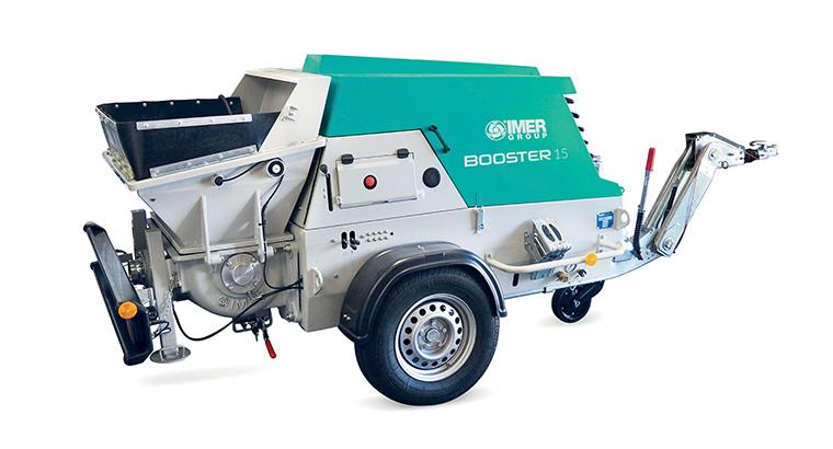 Pompe à béton BOOSTER 15 - moteur diesel 22.3 kW, débit 2-15 m³/h, trémie 240 L, référence 8506121E