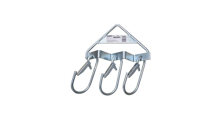 Support pour 3 éléments d’échafaudage - 360 mm x 65 mm x 410 mm, 3 kg, capacité 60 kg, référence 03100905
