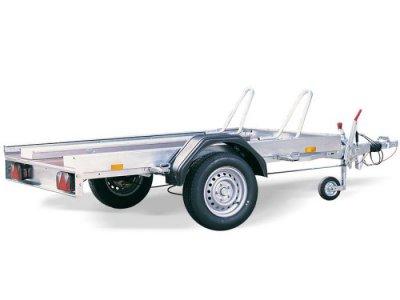 Remorque porte voiture 2.24 m x 1.27 m porte motos PTAC 500-750 Kg sans frein Humbaur