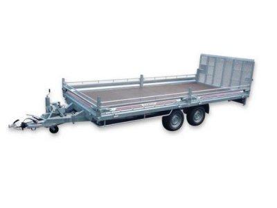 Remorque plateau basculant hydraulique QUEMERAIS 4.20 m x 2.10 m - PTC 2500 kg
