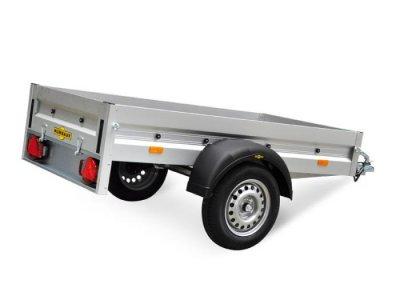 Remorque freinée roues extérieures HUMBAUR 1.65 x 1.10 x 0.35 m PTAC 750 kg