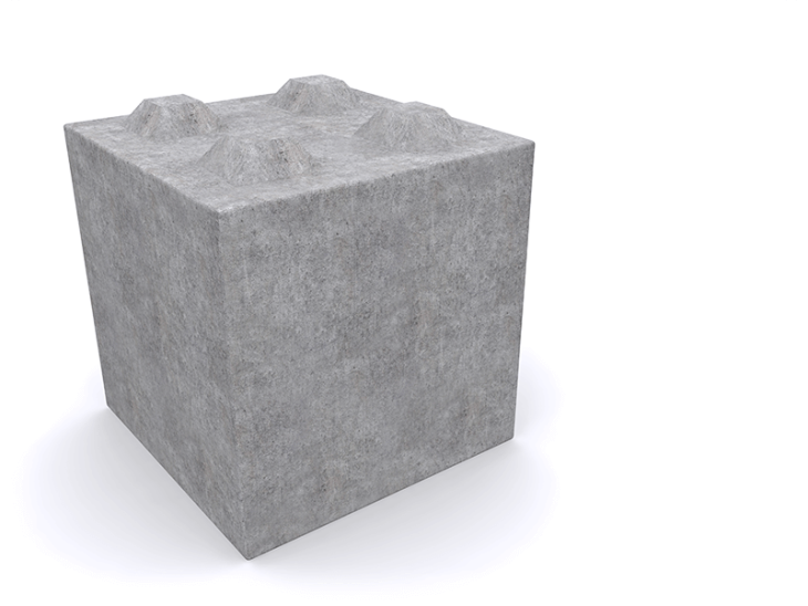 Bloc béton type Lego SBBL8801 - 80 x 80 x 80 cm