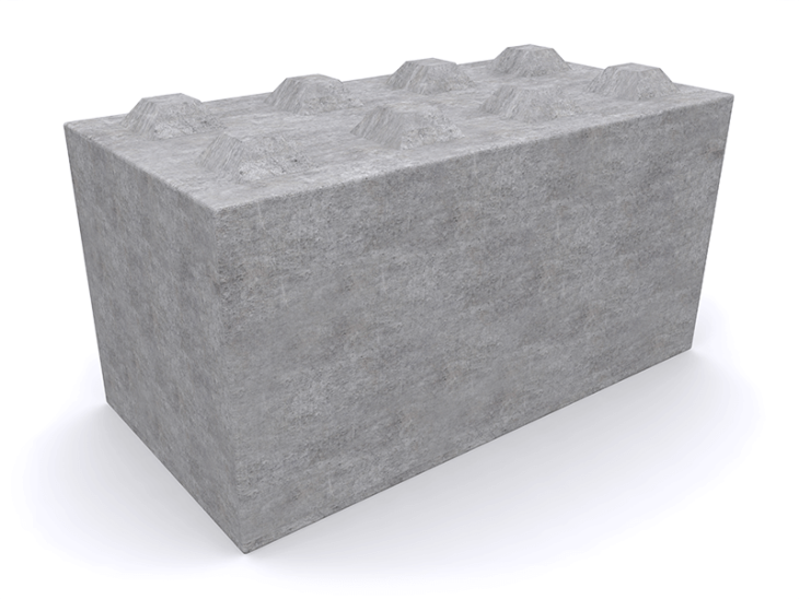 Bloc béton type Lego SBBL1681 - 160 x 80 x 80 cm