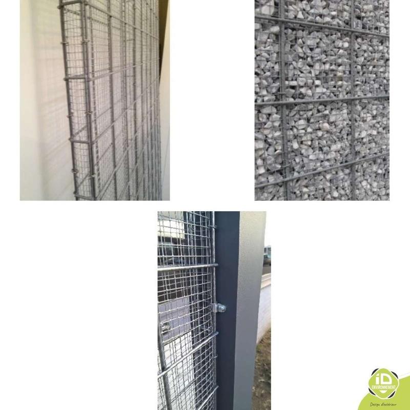 Gabion à gravillons Epaisseur 40mm - acier coating zinc/aluminium 350 gr/m² - hauteur 1,20m à 1,80m