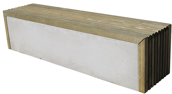 Bloc Chilly béton/gris - lames pin traité classe 4 - L.1800 x l.434 x H.450mm - nouveau produit - référence 129115