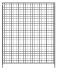 Panneau de chenil - grille à mailles soudées basic 2 m x 1,50 m