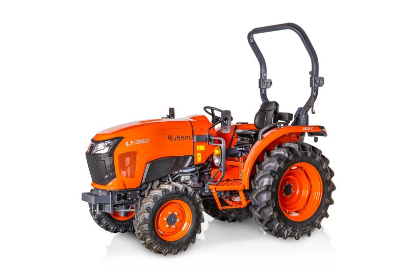 Tracteur Kubota série L1 Compact - modèle L-1382 DW, arceau arrière, 38,1 ch, 1826 cm³, transmission mécanique 8AV/4AR