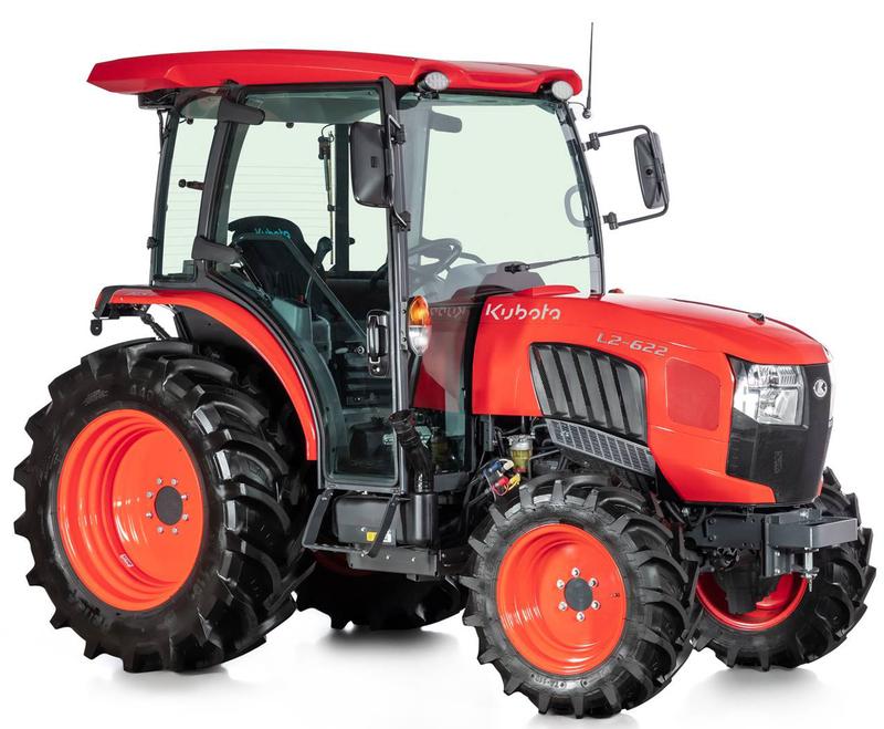 Tracteur Kubota série L2 - Moteur diesel Stage 5, versions arceau et cabine, puissance de 37 à 62 ch
