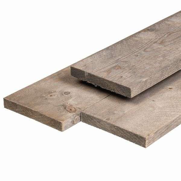 Planche d'échafaudage en sapin imprégné gris argenté 2.9x19.0 - Séché - Nouveau