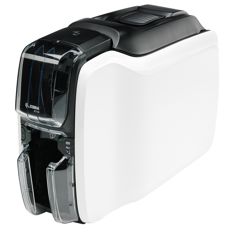 Zebra ZC100 - imprimante carte haute vitesse 300 dpi, USB 2.0, sans mise en route