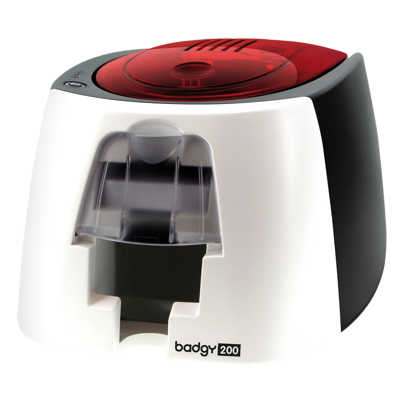 Evolis Badgy200 - imprimante de carte monochrome ou couleur, 300 dpi, 500 cartes/an, logiciel inclus