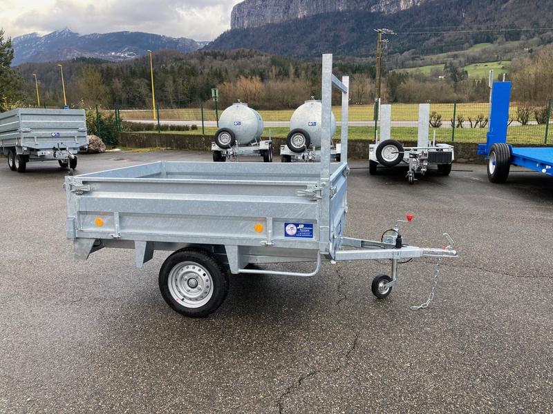 Remorques non freinées PTAC 500 kg - Roues dessous - Galvanisées
