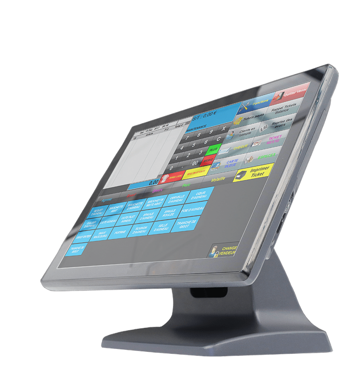 Caisse enregistreuse tactile Ollivier - OLLIPOS 500 et 600 avec écran 4/3 ou 16/9, processeur i5, IP 54