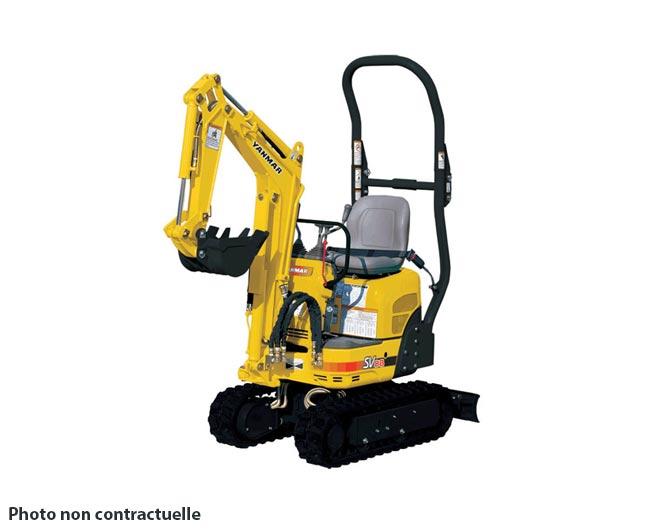 Mini pelle 1T à voie variable (0.72 m) - Location pour espaces confinés, rénovation et aménagement paysager