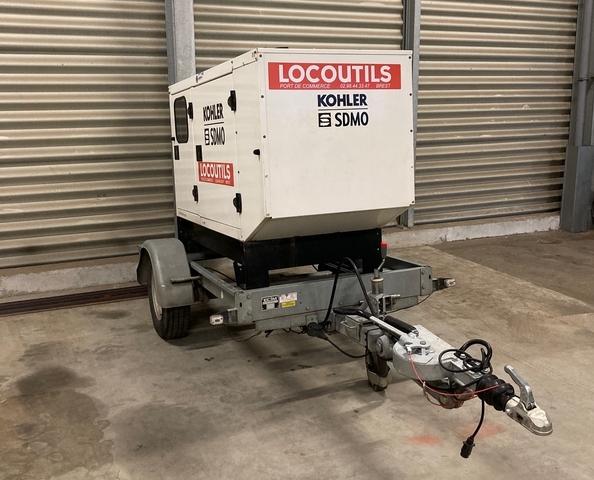 Groupe électrogène 40kva insonorisé diesel sur remorque - 230V et 400V - Permis E obligatoire