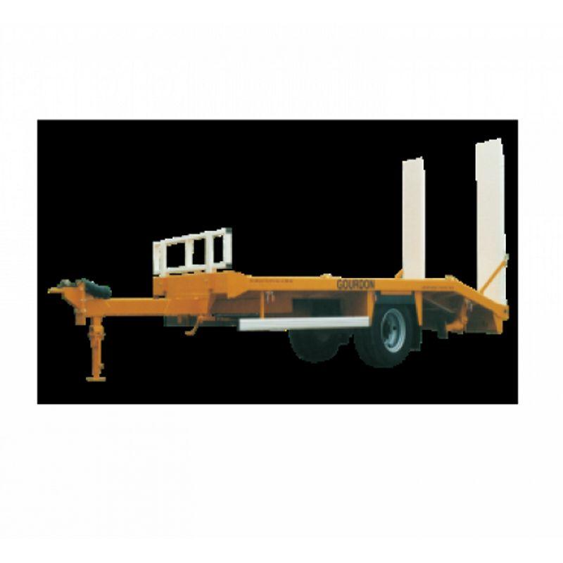 Remorque Porte engins 9,0t - PTAC 9000 Kg, charge utile 7000 Kg, plateau basculant, rampes réglables