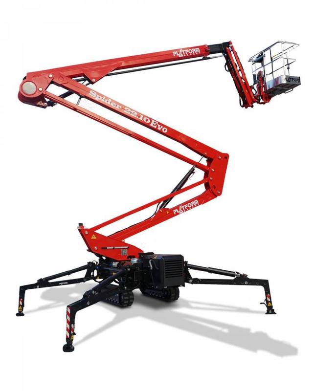Nacelle araignée 22 M - Capacité 230 kg - Version électrique ou hybride - Télécommande