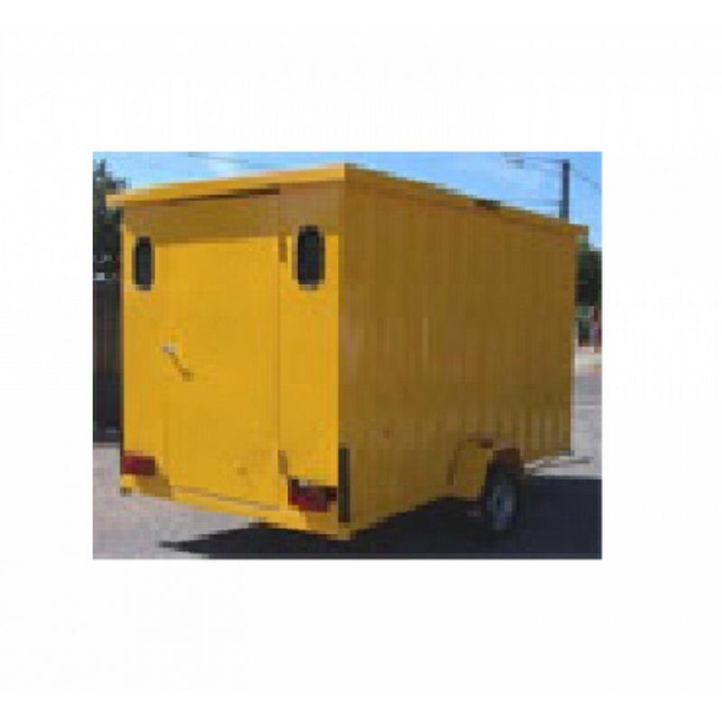 Abri Mobile de Chantier - Roulotte de transport et stockage - 440 x 220 x 239 cm - 750 kg