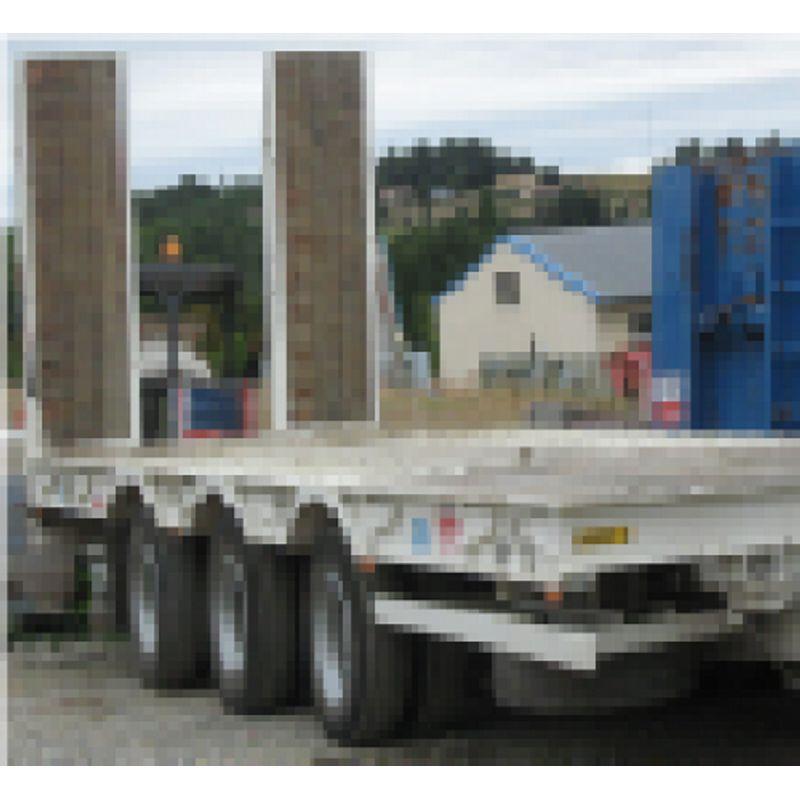 Remorque Porte engins 31,0t - PTAC 31000 Kg - Plancher mixte acier et bois - Relevage hydraulique des rampes