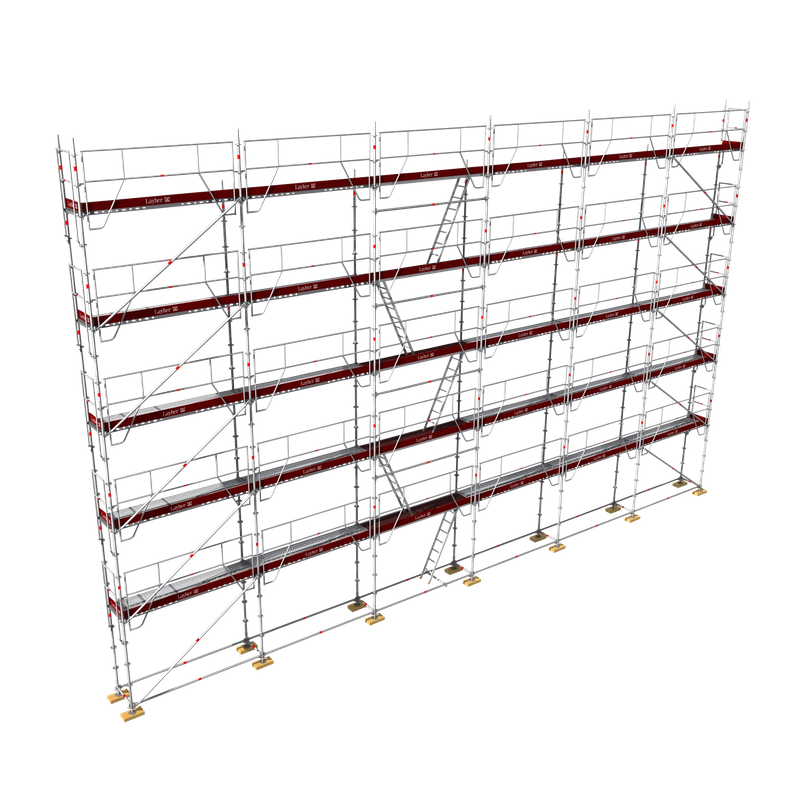 Structure 104m² Universel Layher - avec Moises et plinthes intégrés