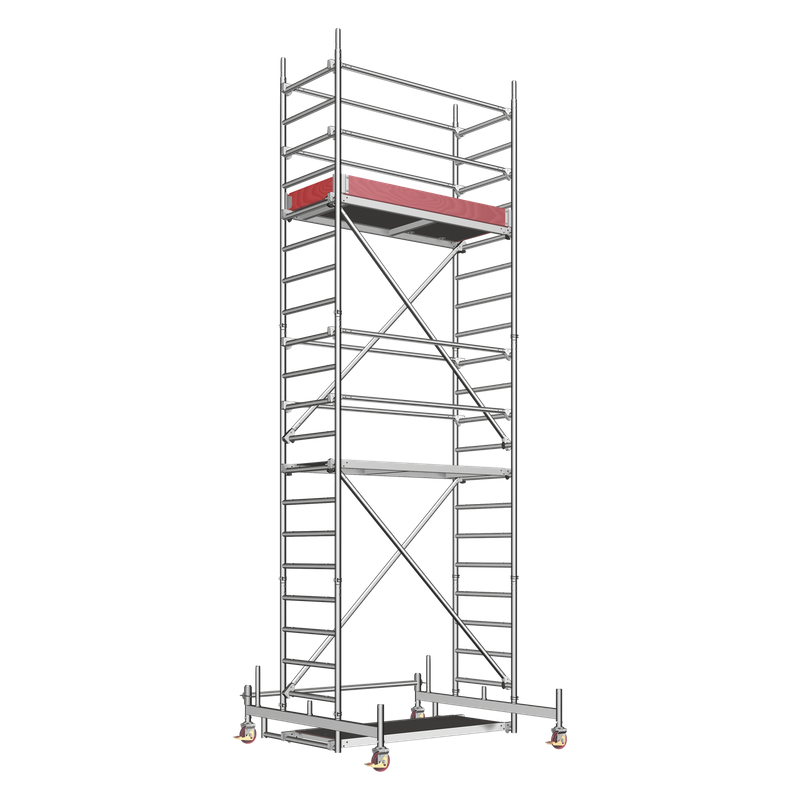 Echafaudage roulant 8-10m - largeur 3m, hauteur 9,90m