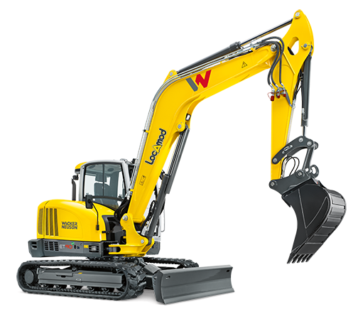 Mini Pelle 9T stage V sur chenilles - Wacker Neuson ET90, poids 8,71T, profondeur d'excavation 4,67m