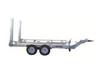 Remorque porte-engin 2T ou 3T5 - Location avec matériel - PTAC 2000 kg ou 3500 kg pour terrassement