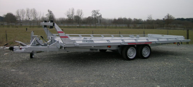 Remorque porte-voiture - PTAC 2700kg pour véhicule jusqu'à 1850kg et 4.30m de long