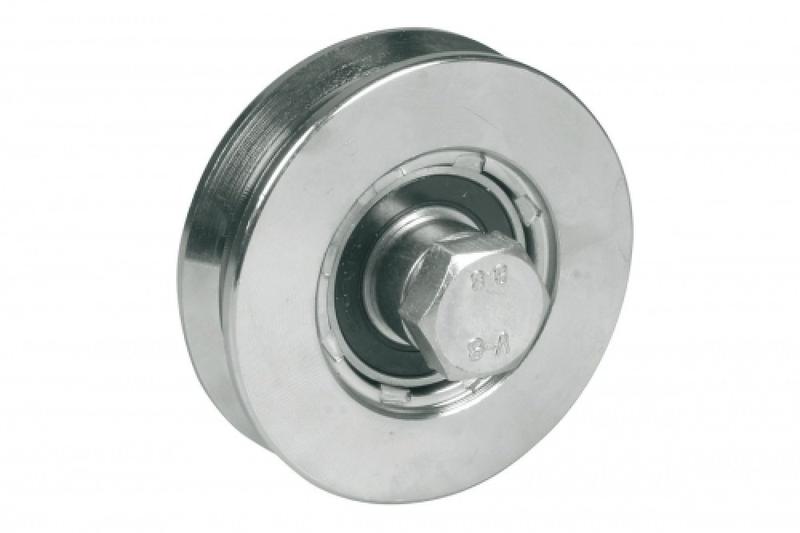 Accessoires de portails - Galet boulon d/120 pour portail coulissant V, lot de 2 pièces, charge 900 kg