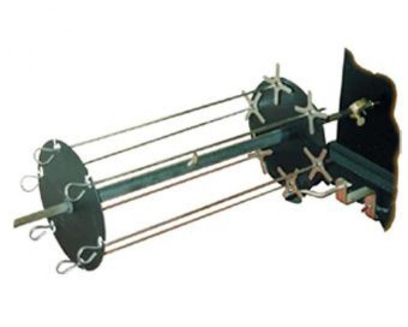 Tournebroche - Tournebrochette tout inox pour tournebroche Capucin avec 6 maxi brochettes inox