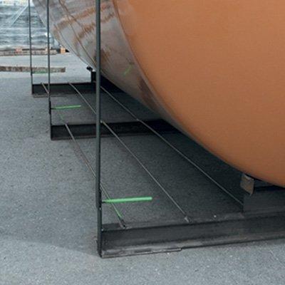 Chassis speed pour cuve 50000L - charpente métallique avec ceintures d'encrage