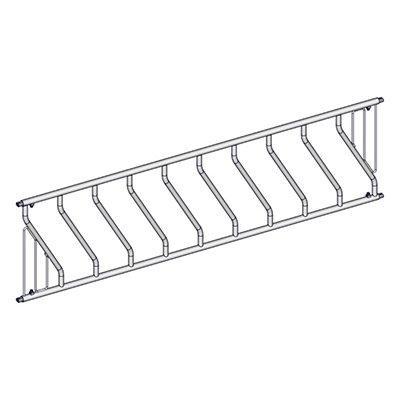 Panneau LS oblique veau 9 places / 3,02m - barres obliques en Ø 27 mm, 3 anti-passages et 4 béquilles