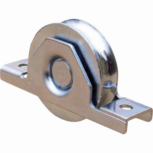 Roue à gorge en U Ø 50 mm en acier à encastrer - pour rail Ø 16 mm - charge max 100 kg - ref. SF19409-AF