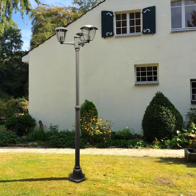 Lampadaire de jardin Ronse Plus - Réf. BELM7429 - Noir IP44 - 500x500x2030 mm