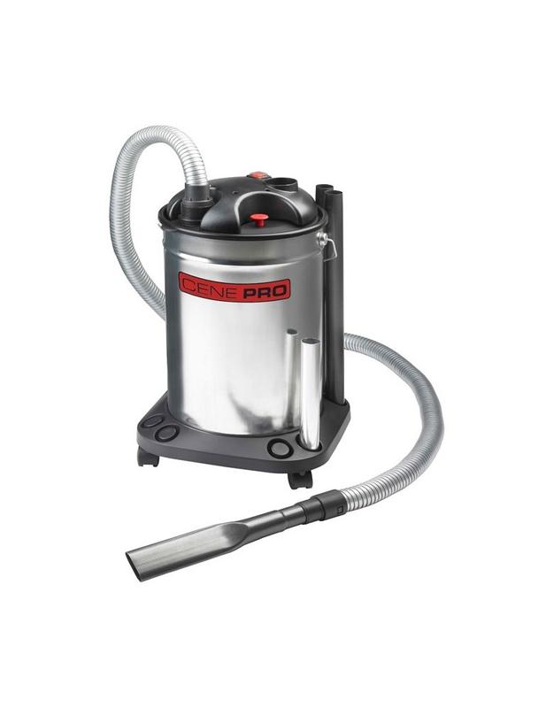 Aspirateur à cendres CenePro - Moteur 1200W intégré, bidon 25 litres pour poêles et cheminées