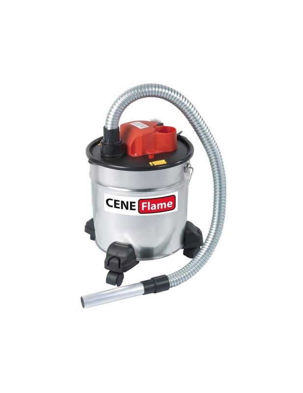 Aspirateur à cendres Ceneflame sur roues 18 L 1200 W pour poêle et cheminée