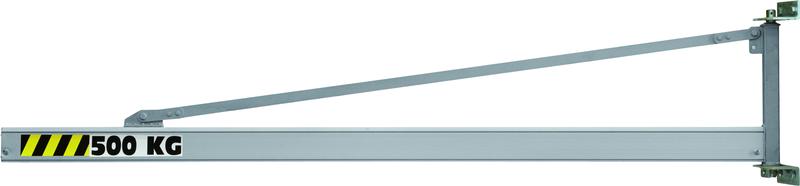 Potence murale triangulée 180° profil creux aluminium - Comege PMTC-ALU63/2