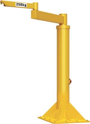 Potence sur fût articulée avec moyeux autoporteurs Comege - rotation 350° bras 1 et 300° bras 2 - hauteur 3 m - vitesse 16 m/min - finition RAL 1028