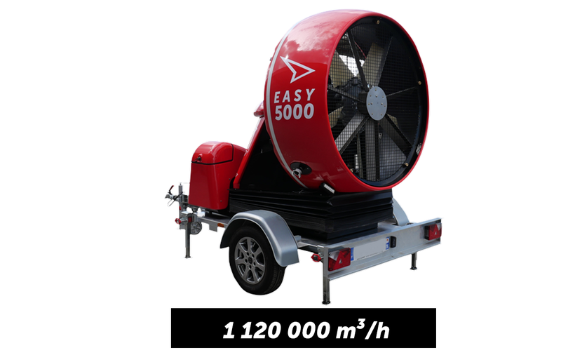 Ventilateur Grand Débit EASY 5000 - 1 120 000 m³/h - Moteur Nissan 115 CV - Volute 1300 mm