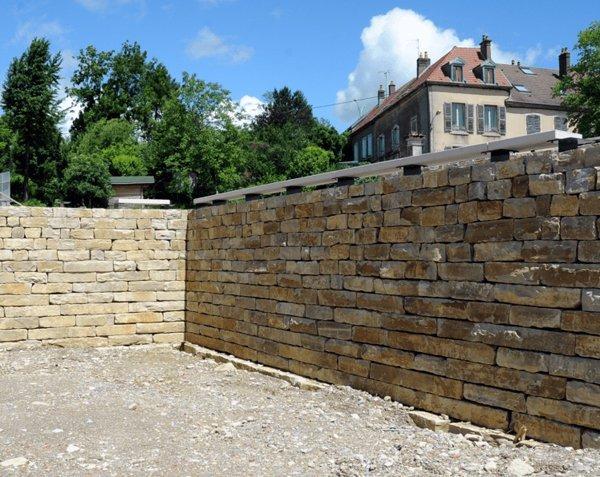Blocs de soutènement en pierre naturelle de Bourgogne - 3 tailles, épaisseur 21 cm